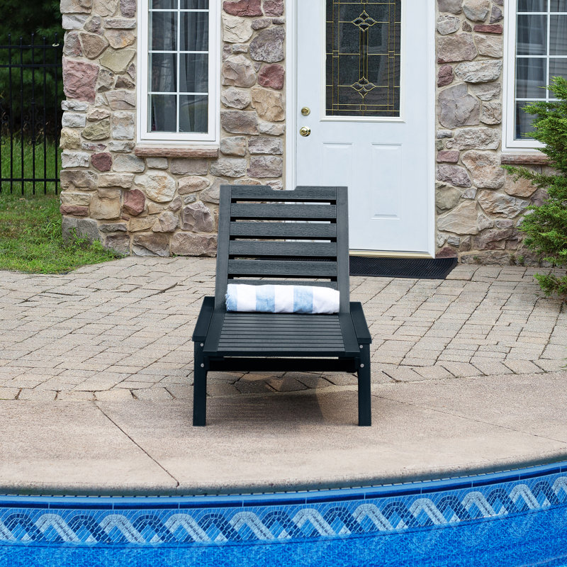 Jiwoo Outdoor Chaise Lounge, Federal Blue