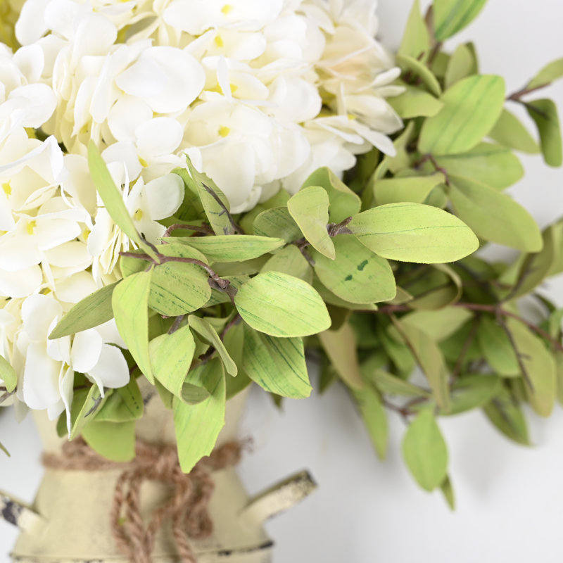 Arrangement d'hortensias en pot, Beige