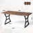 70.9" Large Dining Room Table for 6, Rectangular Kitchen Table with Heavy Duty Metal Legs, Farmhouse Wooden Dining Table for Big Family-1291254979