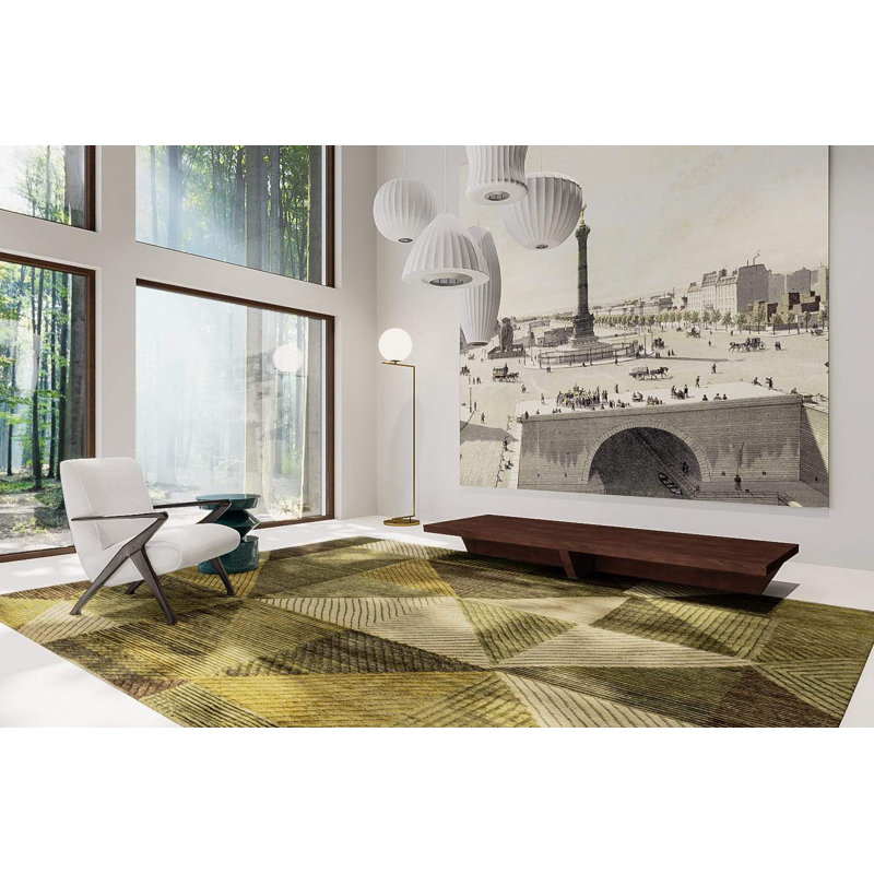 Tessellate Wool Geometric Area Rug, Rectangle 2' x 3'