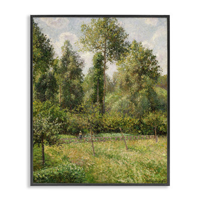 Poplars, paysage classique, estampe numérique, design par Camille Pissarro