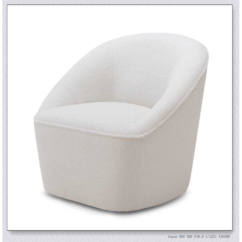 Chaise d'appoint en tissu blanc cassé