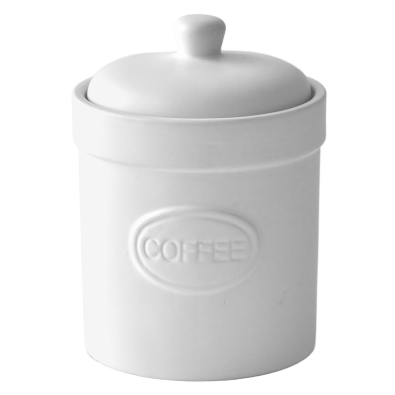Coffee Canister, White