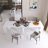 118.11" Multifunctional Extendable Rectangular Dining Table