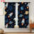 2 Pack Outer Space Theme Curtains For Kids Bedroom Planets And Rockets Pattern Window Drapes Soft Decorative Fabric Panels For Nursery Playroom Decor-658900797