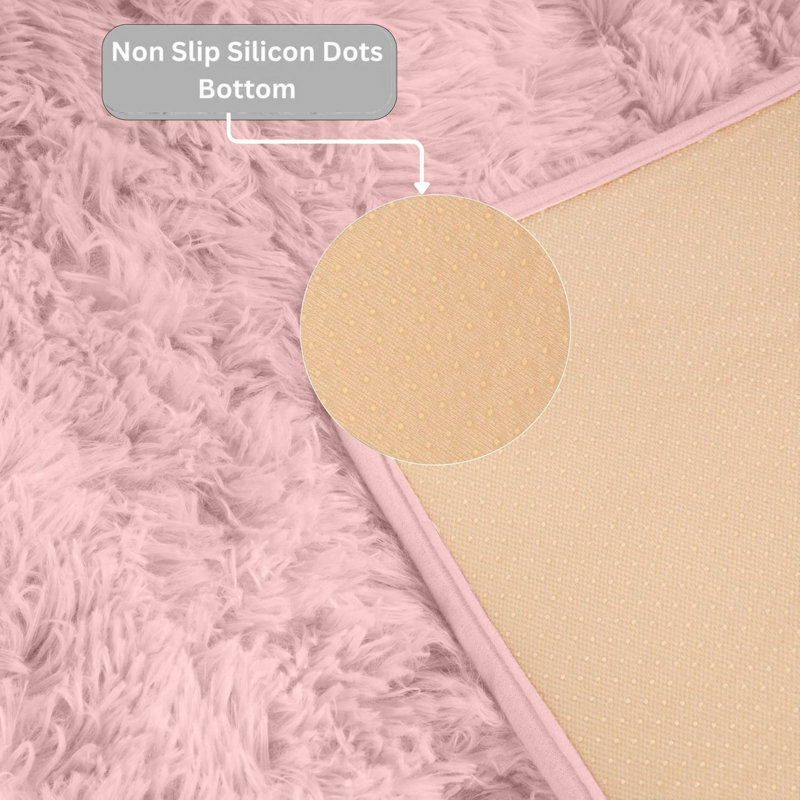 Jocquis Solid Colour Shag Area Rug, Rectangle 80 x 150cm