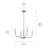 4-Light Brushed Nickel Convertible Chandelier-530860122