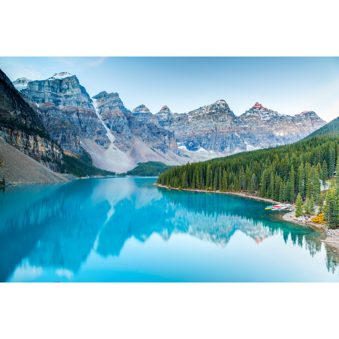 Sunrise At Moraine Lake by Aiisha5 - Wrapped Canvas Print