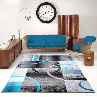 Tapis gris / bleu Grundie