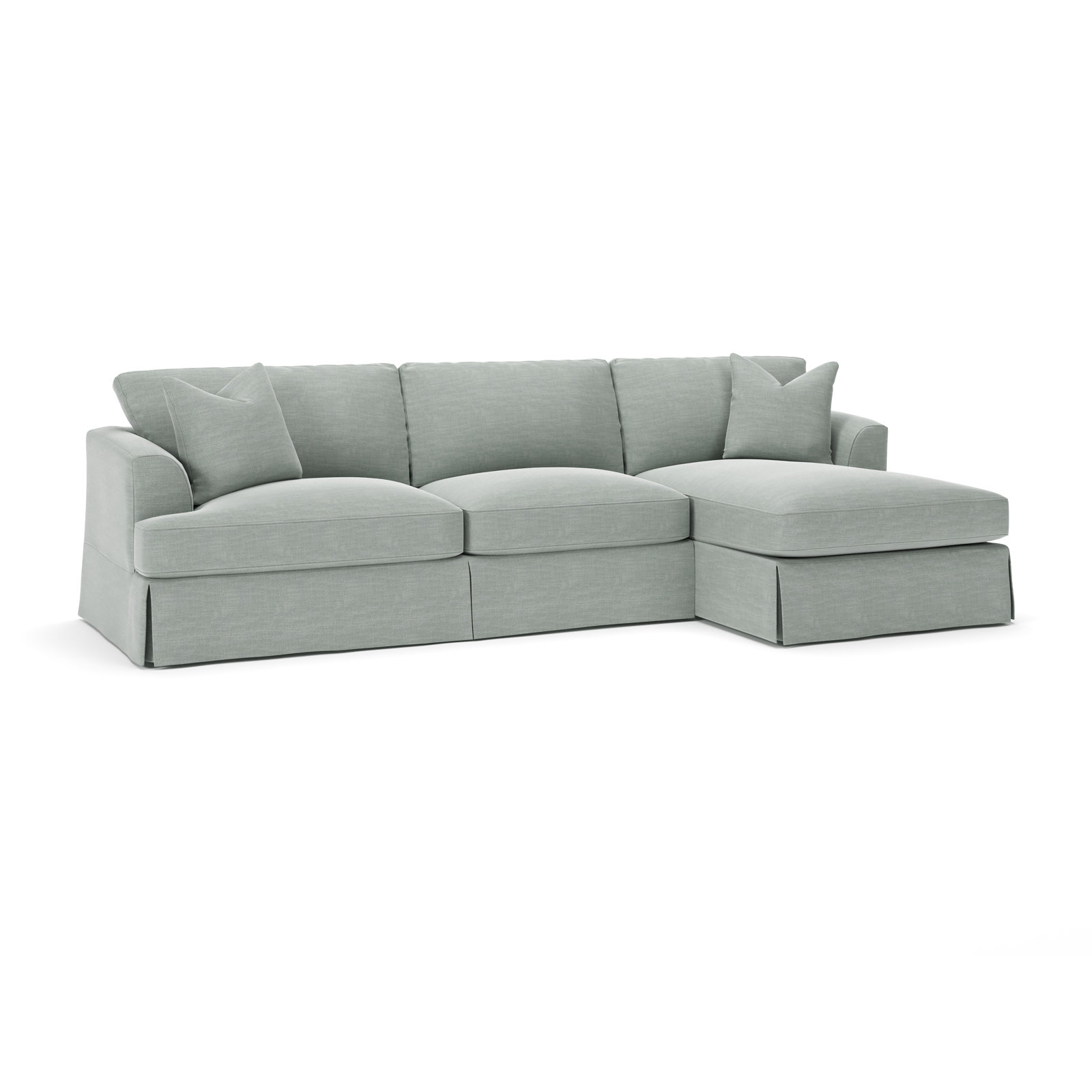 Lucia Chaise Sectional, Right Hand Facing, Conversation Capri Basketweave