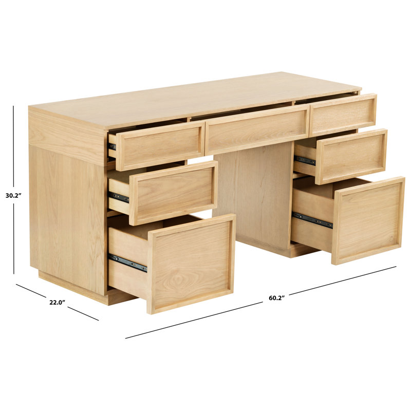 Hudson Executive Desk, Natural
