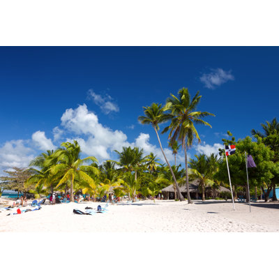 Tropical Beach 1 Piece Wrapped Canvas Wall Art