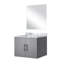 Meuble-lavabo gris foncé 24 po x 22 po avec comptoir en marbre et miroir inclus L 22 po et une durabilité accrue