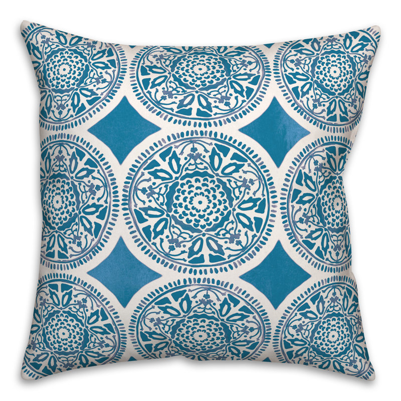 Housse et insert de coussin extérieur d'extérieur, Bleu