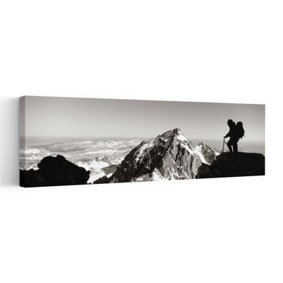 Hiker, Grand Teton Park, Wyoming, Usa Abstract Contemporary Mountain Landscape Wall Art