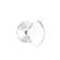 Privacy Hampton Crystal Knob with Modern Rose