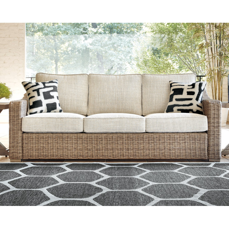 Danny 82.25" Wicker Outdoor Sofa