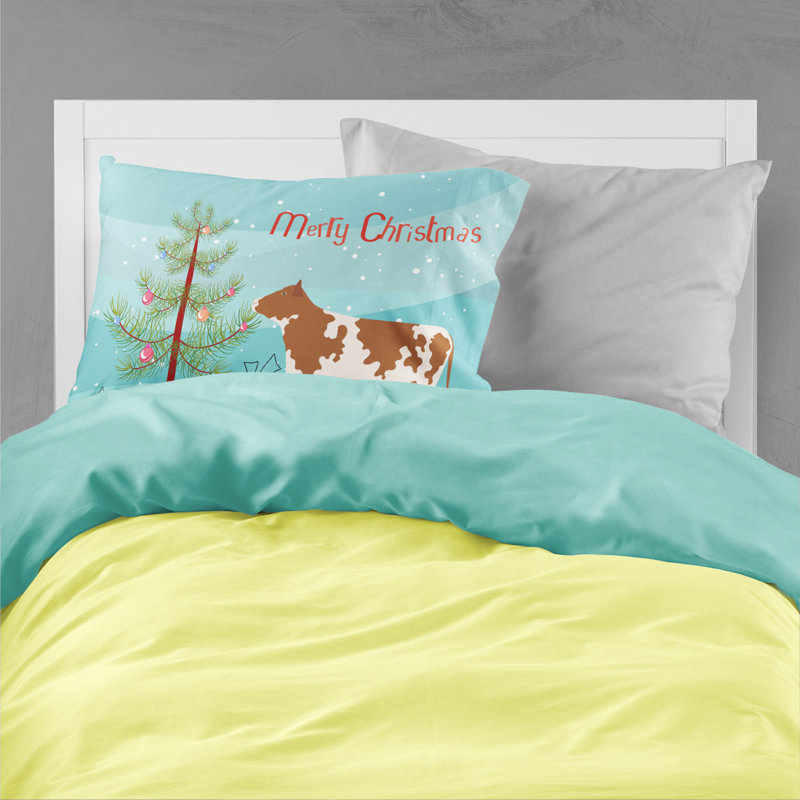 Taie d’oreiller de noël ayrshire cow
