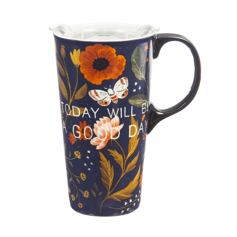 Cypress Home Earthenware Travel Mug