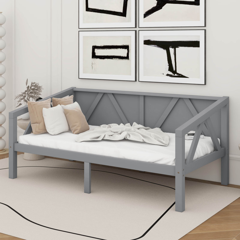 Lit de jour, Gris, Lit simple