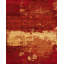 Whimsical R Hand Knotted Wool Abstract Area Rug in Red/Gold-1296536621