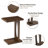 Rustic C Shaped Side Table