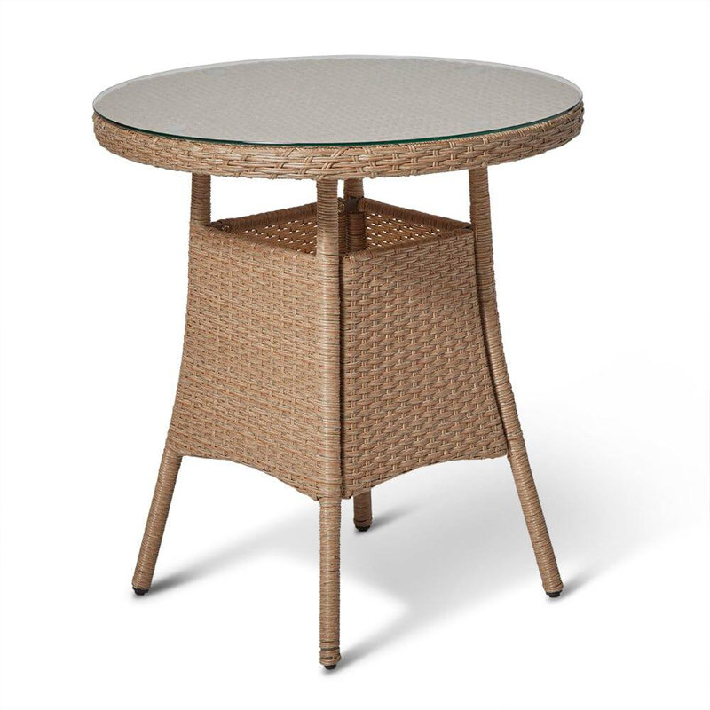 Dubose Wicker Patio Dining Set with, Brown
