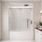 56‑60"W x 66"H Sliding Frameless Tub Shower Door, 5/16"(8mm) Clear Tempered Glass with Crystal‑clear Surface, Brushed Nickel-135664197