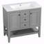 Meuble-lavabo simple 36 po avec comptoir en céramique Sherra-656512562