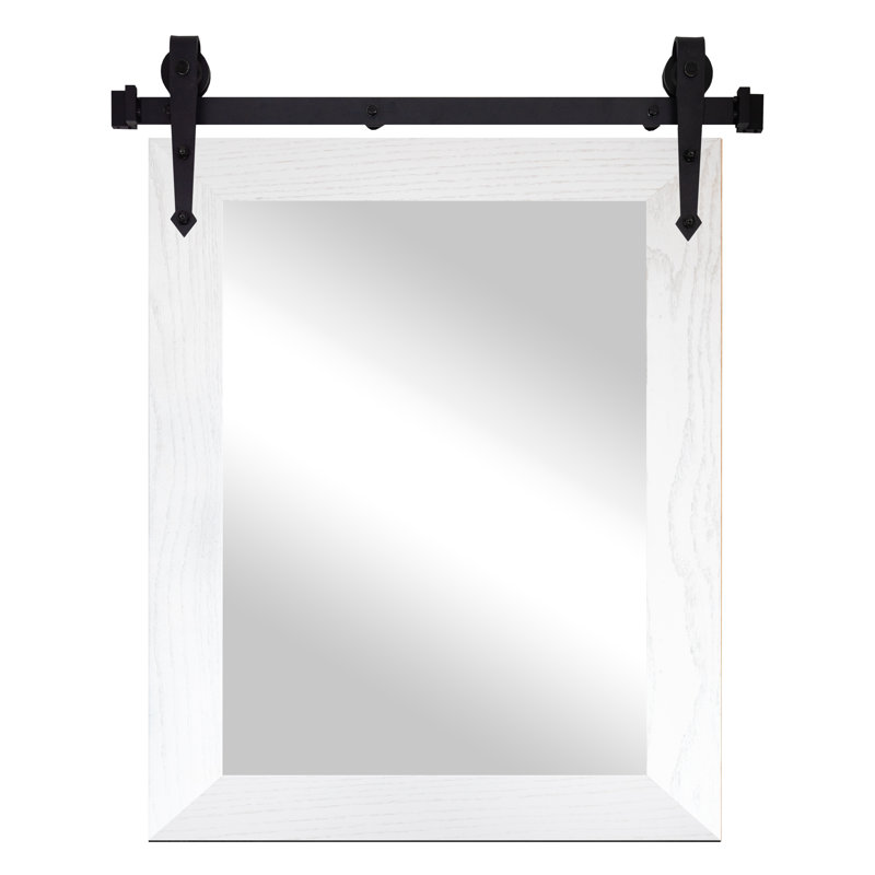 Miroir Rayne Miroirs Ozark, 40 po x 33 po, Blanc / Blanc