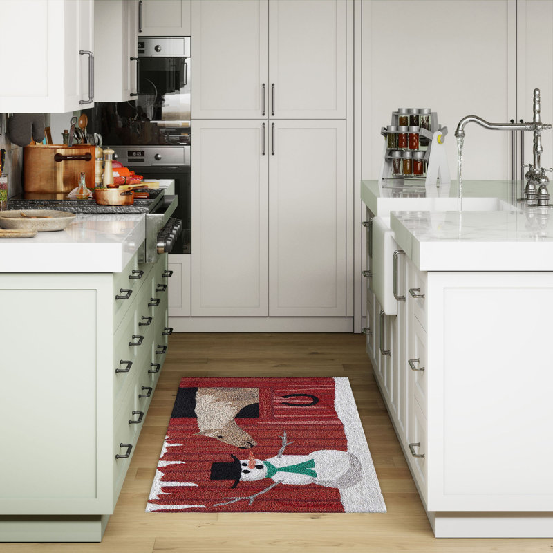 Stamper No Pattern And Not Solid Color Kitchen Mat, 24" W x 36" L