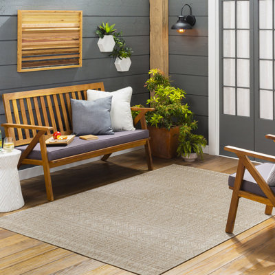 Outdoor Boho Rug Brown/Cream_EAG2411