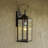 1 Light Imperial Black Outdoor Wall Sconce - 19.4 In. With Clear Glass Shade, Hardwired, Bulbs Not Included