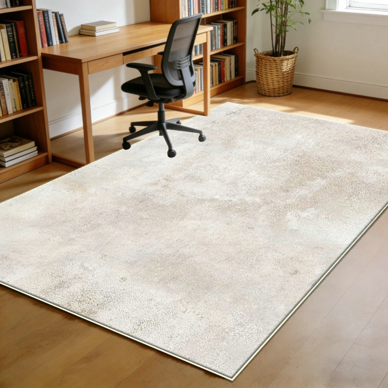 Washable carpet 8x10- Anti fouling 8x10 living room carpet, anti slip backing printed bedroom large-area carpet, foldable machine washable area carpet (8'x10 ', beige)