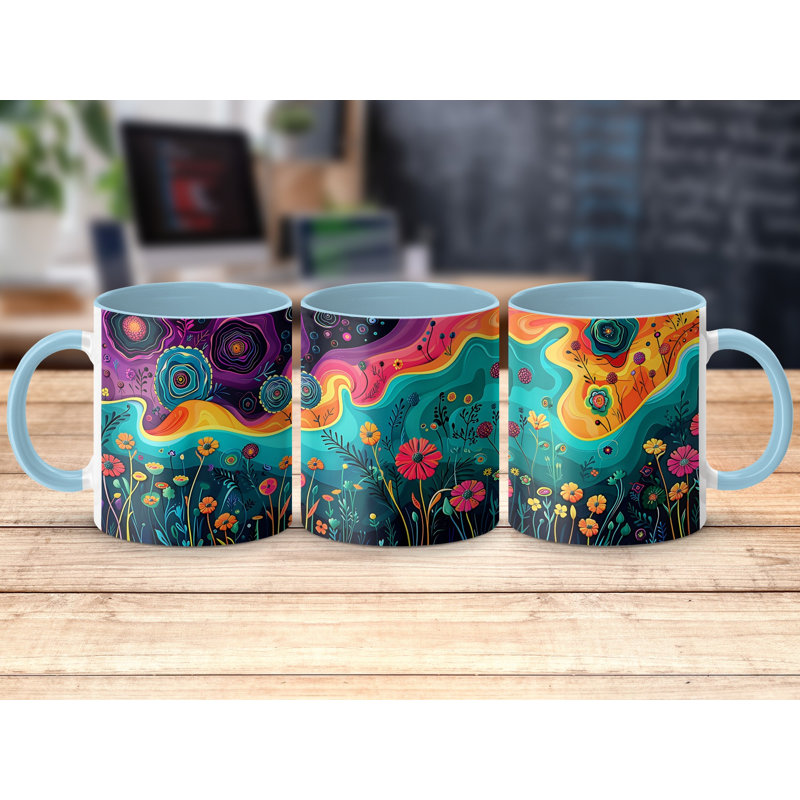 Ceramic Coffee Mug, Light Blue