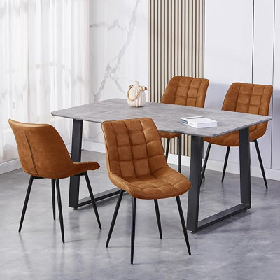 Carmi 46cm H Fabric Upholstered Metal Side Chair