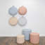 Mini-pouf rond 18 po x 18 po avec poignée - 2 pièces-98715975