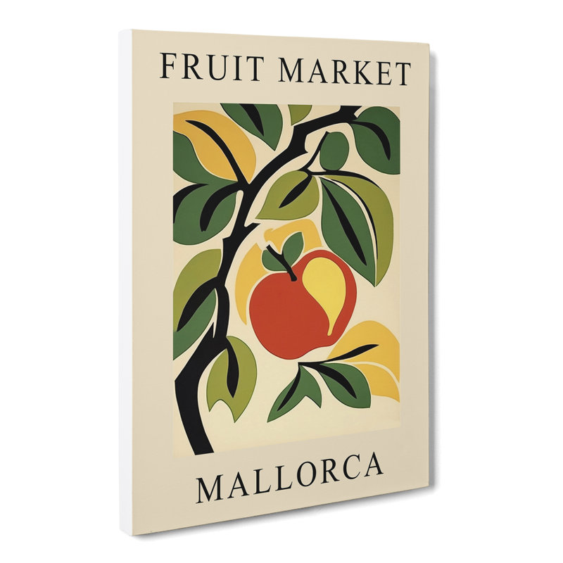 Mallorca Fruit Market Exhibition Apple - Wrapped Canvas, 76cm H x 50cm W x 3cm D