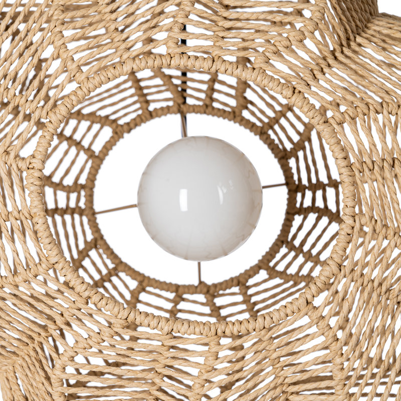 1 - Light Natural Pendant, Brown, 25cm H x 40cm W x 50cm D