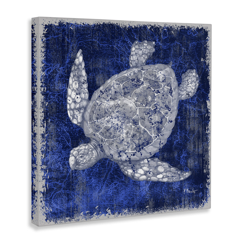 «Rustic Indigo Turtle» par Paul Brent, H 36 po x l 36 po