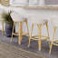 Tobias Outdoor Rattan and Metal Low Back Counter stool-584224722