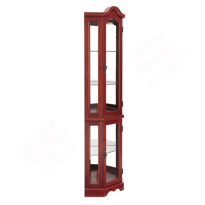 Armoire de rangement en coin, cerisier