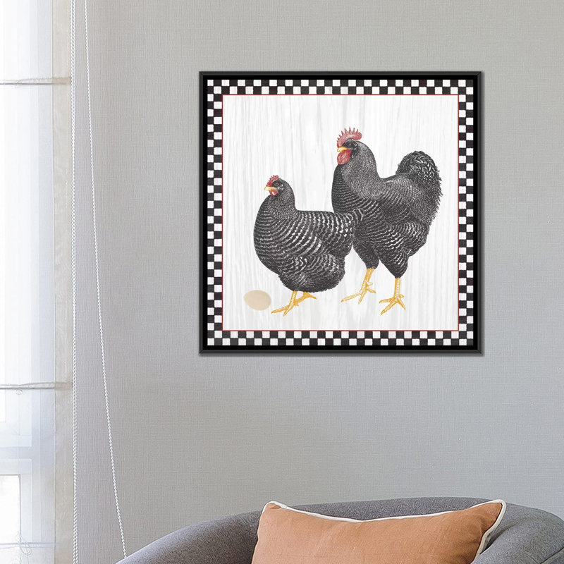 «Home To Roost II», reproduction sur toile tendue, H 18 po x l 18 po x P 1,5 po, Toile encadrée noire, Pas de tapis