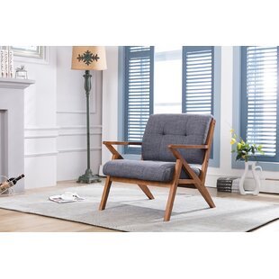 New Ridge Home Goods Modern Curved Wood Slipper Accent Chair for