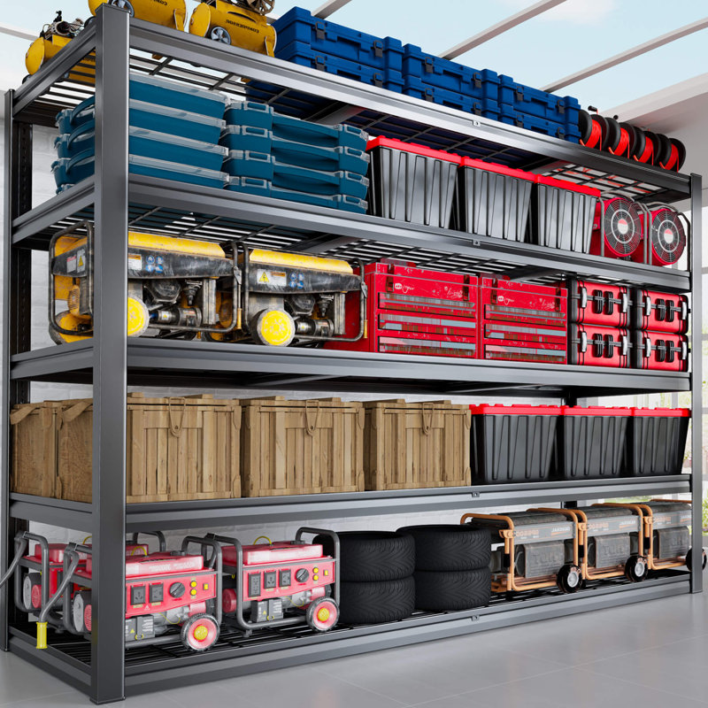 78" W X 24" D X 78" H Garage Shelving Heavy Duty , 5 Tier Metal  Storage Shelves，Adjustable Industrial Shelving