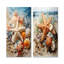 Étoile de mer orange et bleu Sands II - ensemble d'art mural en métal tropical côtier-239760640