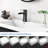 ADA Waterfall Bathroom Faucet - Single Handle Brass Faucet With Drain, 1-Hole Matte Black-121292205