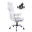 Chaise de bureau inclinable avec repose-pieds, chaise de bureau large en similicuir robuste, grandes et hautes chaises de bureau de direction avec support lombaire, roues en métal à base solide