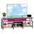 Industrial TV Stand with Sound Bar and LED Strip for TVs up to 70"