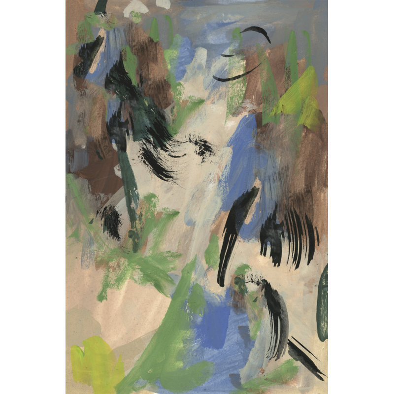 Linen And Blues I by Melissa Wang - Painting on Canvas, 46 cm H x 30 cm W, Wrapped Canvas